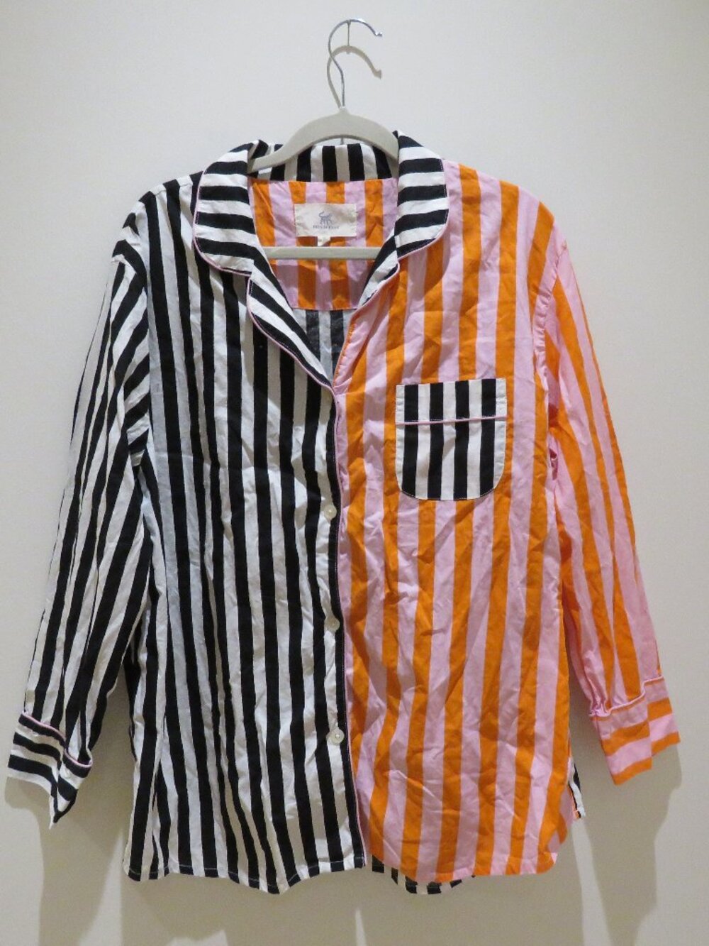 PRINTFRESH Showtime Stripes Colorblock Cotton Pajama Set XL Lounge Quirky - Picture 2 of 13